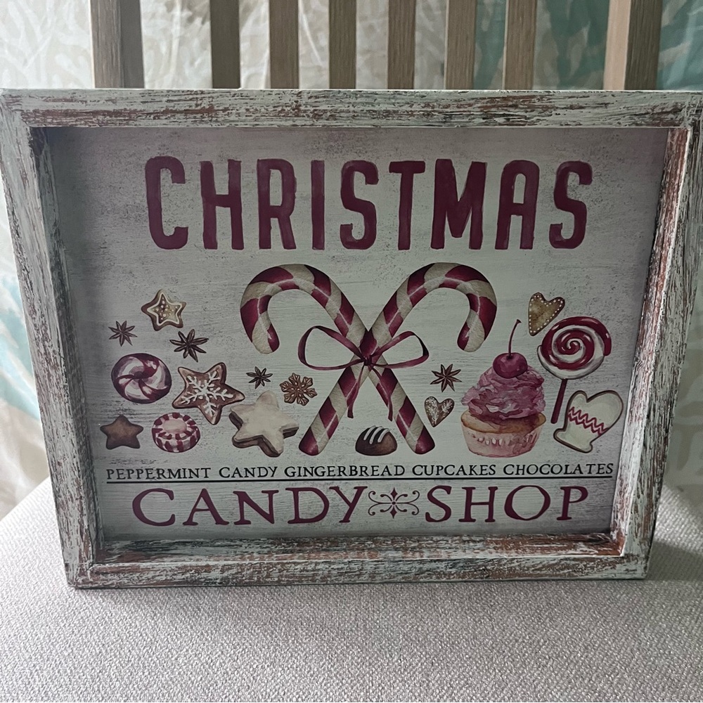 Christmas candy sign